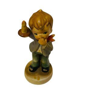 Vintage Figurine Holding Candle Style Boy Made in Japan